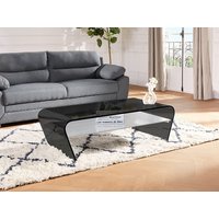 Couchtisch mit Ablage - Glas Design - Schwarz-Weiß - KELLY Couchtisch mit Ablage - Glas Design - Schwarz-Weiß - KELLY von Vente-unique