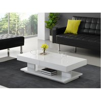 Couchtisch mit Stauraum - MDF lackiert - Weiß - ARAMIS Couchtisch mit Stauraum - MDF lackiert - Weiß - ARAMIS von Vente-unique