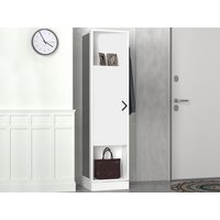 Drehbarer Garderobenschrank mit Stauraum & 1 Spiegel - Weiß - ARALDI von Kauf-unique