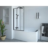 Duschtrennwand Badewanne Atelier - 80 x 140 cm - Schwarz matt - DOLANA von Shower & Design