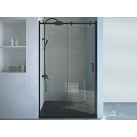 Duschtrennwand Industriel-Stil - 120 x 195 cm - Schwarz matt - ANAKAO von Shower & Design