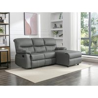 Eckrelaxsofa - Ecke rechts - Kunstleder - Grau - CANBY von Kauf-unique