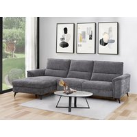 Eckrelaxsofa elektrisch - Ecke links - Stoff - Anthrazit - TELTI von Kauf-unique