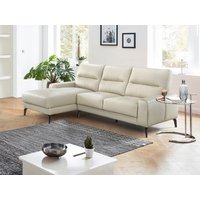 Ecksofa - Ecke links - Büffelleder - Beige - VALDANA von Kauf-unique