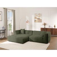 Ecksofa - Ecke links - Cord - Grün - NAEMIA von Maison Céphy von Maison Céphy