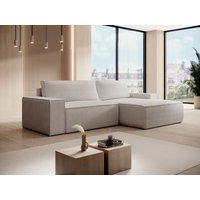Ecksofa - Ecke rechts - Cord - Beige - AMELIA von Vente-unique