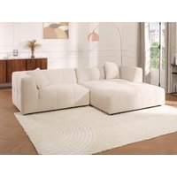 Ecksofa - Ecke rechts - Cord - Beige - NAEMIA von Maison Céphy von Maison Céphy