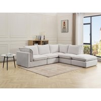 Ecksofa - Ecke rechts - Strukturstoff - Beige - BRUMADO von Vente-unique