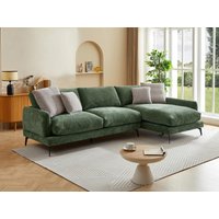 Ecksofa - Ecke rechts - Strukturstoff - Grün - ROCALTA von Vente-unique
