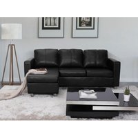 Ecksofa - Kunstleder - Schwarz - ACKLEY von Vente-unique