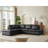 Ecksofa Leder - Ecke Links - Schwarz - ONYX II von LINEA SOFA