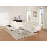 Ecksofa Leder - Ecke Links - Weiß - NAHIA von LINEA SOFA