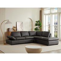 Ecksofa Leder - Ecke Rechts - Braun - ONYX II von Vente-unique