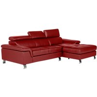 Ecksofa Leder - Ecke Rechts - Rot - MISHIMA von Kauf-unique