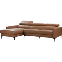 Ecksofa Leder - Büffelleder - Ecke Links - Camel - FLORENCE von LINEA SOFA