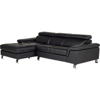 Ecksofa Leder - Ecke Links - Schwarz - MISHIMA von Kauf-unique