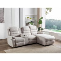 Ecksofa Relaxsofa - Ecke Rechts - Stoff - Beige - MACEDONIA von Kauf-unique