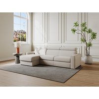 Ecksofa mit Matratze - Ecke wechselbar - Stoff - Beige - Liegefläche 140 cm - Matratze 14 cm - VIZIR von Kauf-unique