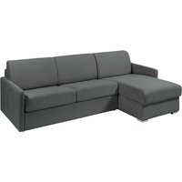 Ecksofa mit Matratze - Ecke wechselbar - Stoff - Grau - Liegefläche 140 cm - Matratze 18 cm - CALIFE von Kauf-unique