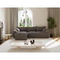 Ecksofa mit Schlaffunktion + Bettkasten - Ecke links - Cord - Dunkelgrau - GUILLERMO von Kauf-unique