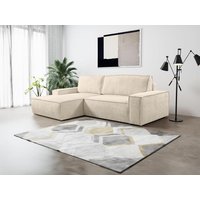 Ecksofa mit Schlaffunktion - Bouclé-Stoff - Beige - Ecke Links - AMELIA von PASCAL MORABITO von Kauf-unique