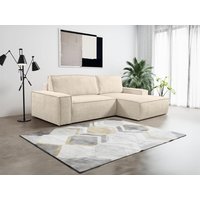 Ecksofa mit Schlaffunktion - Bouclé-Stoff - Beige - Ecke Rechts - AMELIA von PASCAL MORABITO von Kauf-unique