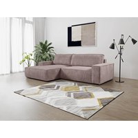 Ecksofa mit Schlaffunktion - Ecke Links - Cord - Hellviolett - AMELIA von PASCAL MORABITO von Kauf-unique