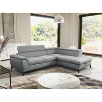 Ecksofa mit Schlaffunktion - Ecke rechts - Stoff - Grau - BORTIGALI von Kauf-unique