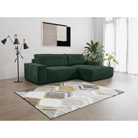 Ecksofa mit Schlaffunktion - Cord - Tannengrün - Ecke Rechts - AMELIA von PASCAL MORABITO von Kauf-unique