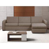 Ecksofa mit Schlaffunktion mit Matratze - Stoff - Beige - FLAVIEN von Kauf-unique