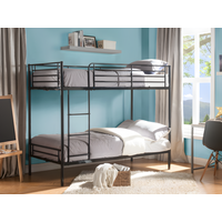 Etagenbett + Matratzen - 2 x 90 x 190 cm - Schwarz - DUOTIS II Etagenbett + Matratzen - 2 x 90 x 190 cm - Schwarz - DUOTIS II von Vente-unique