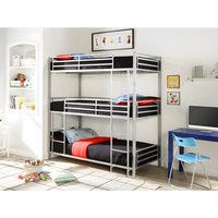 Etagenbett - 3 Personen - 3 x 90 x 190 cm - Metall - Silberfarben - ELOUAN III Etagenbett - 3 Personen - 3 x 90 x 190 cm - Metall - Silberfarben - ELOUAN III von Vente-unique