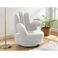 Fingersessel drehbar - Kunstleder - Weiß - CATCHY von Vente-unique