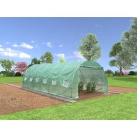 Foliengewächshaus Folientunnel - 24 m² - 800 x 300 x 200 cm - Stahl - IPOMEA von Vente-unique