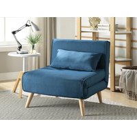 Futonsessel - Stoff - Blau - POSIO von Vente-unique