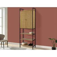 Garderobe mit 2 Türen, 3 Regale & 1 Garderobe - Eichefarben & Schwarz - TAPORA von Vente-unique