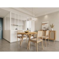 Glaswand Ecklösung - 150 x 150 x 130 cm - thermolackiertes Aluminium - Weiß - BAYVIEW von Vente-unique