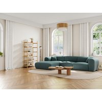 Großes Ecksofa - Ecke links - melierter Stoff - Blau - POGNI von Maison Céphy von Maison Céphy