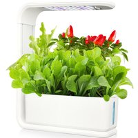 Indoor-Garten - mit LED-Beleuchtung - für 3 Pflanzen - Höhenverstellbar - Weiß - GARDENIO von Kauf-unique