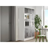 Küchenbuffet Buffetschrank mit 5 Türen & 1 Schublade - Weiß & Beton - MADY von Kauf-unique