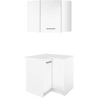 Kücheneckschränke - 1 Unterschrank & 1 Oberschrank - 2 Türen - Weiß - TRATTORIA von Kauf-unique