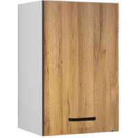 Küchenschrank - 1 Oberschrank - 1 Tür- Holzfarben & Schwarz - TRATTORIA von Kauf-unique