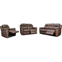 Ledergarnitur Relax 3+2+1 - Braun - EVASION von Vente-unique