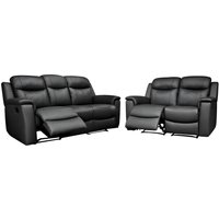 Ledergarnitur Relax 3+2 - Schwarz - EVASION von Vente-unique