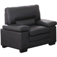 Ledersessel - Büffelleder - Schwarz - MIMAS von Vente-unique