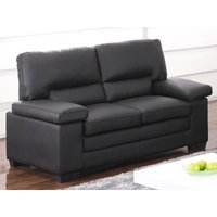 Ledersofa 2-Sitzer - Büffelleder - Schwarz - MIMAS von Kauf-unique