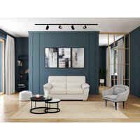 Ledersofa 2-Sitzer - Elfenbein - THIBAULT von Vente-unique