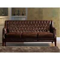 Ledersofa 3-Sitzer - Braun - COLBERT von LINEA SOFA