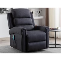 Massagesessel mit elektrischer Aufstehhilfe - Stoff - Anthrazit - LOVARI von Vente-unique