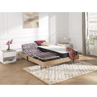 Relaxbett elektrisch - Taschenfedernkernmatratzen mit Formgedächtnis - 2 x 80 x 200 cm - Holzfarben - mit OKIN-Motor - PHANES von DREAMEA Relaxbett elektrisch - Taschenfedernkernmatratzen mit Formgedächtnis - 2 x 80 x 200 cm - Holzfarben - mit OKIN-Motor - PHANES von DREAMEA von Vente-unique